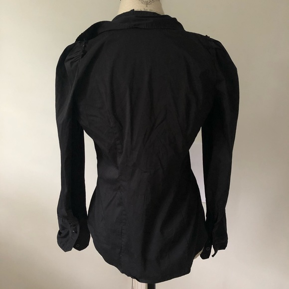 🐰 New York & Company Stretch Black Ruffle - Picture 3 of 4